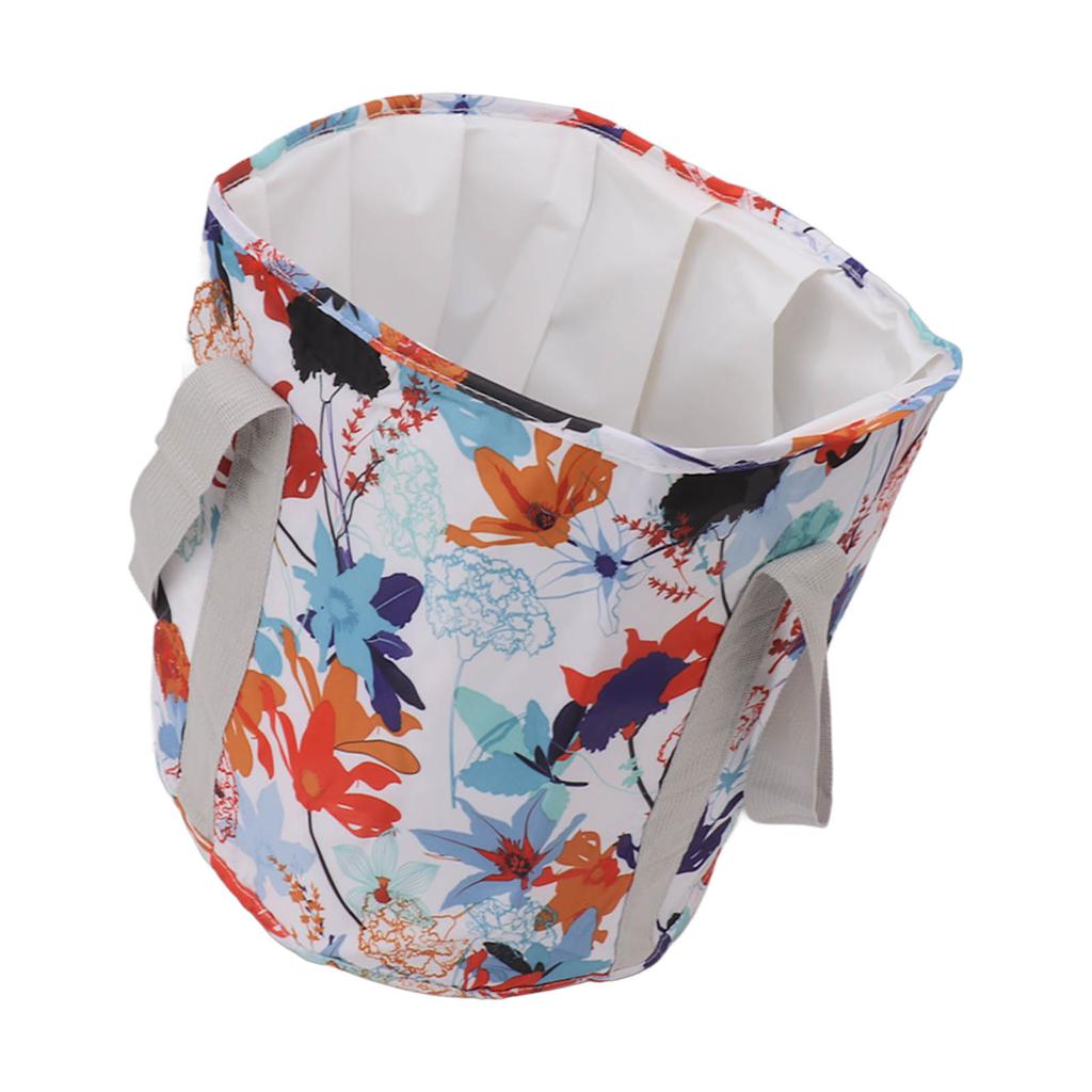 Collapsible Foot Bath Basin PVC Insulated Portable Foot Soaking Bath Tub Water Bucket with Handle for Outdoor Camping