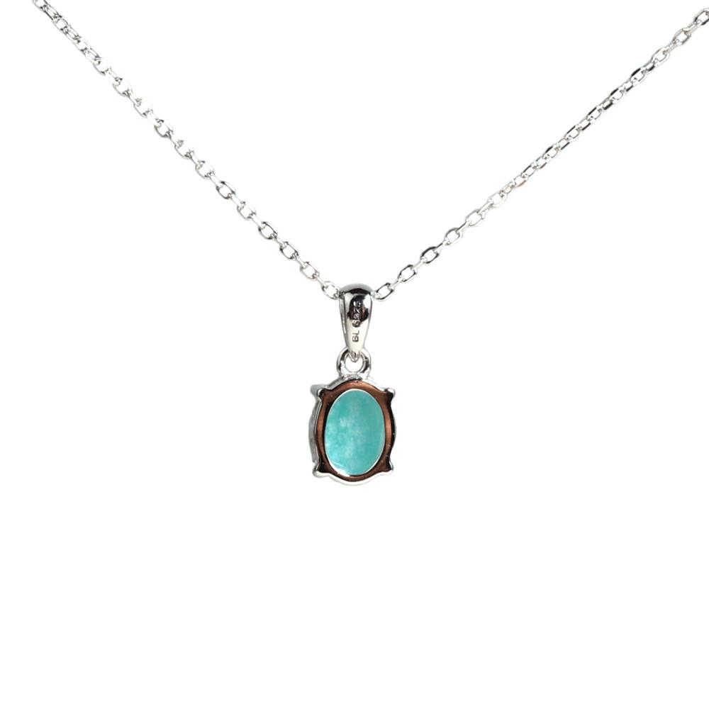 Роскошное ожерелье-подвеска из стерлингового серебра 925 пробы с натуральным амазонитом овальной формы 7*9 мм, изысканное ювелирное украшение для женского банкета и вечеринки, подарки