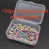 Dental Polishing Brush Set - Bowl-Shaped, Hollow Mandrel, Flat Head, 100 Pcs, Colored.
