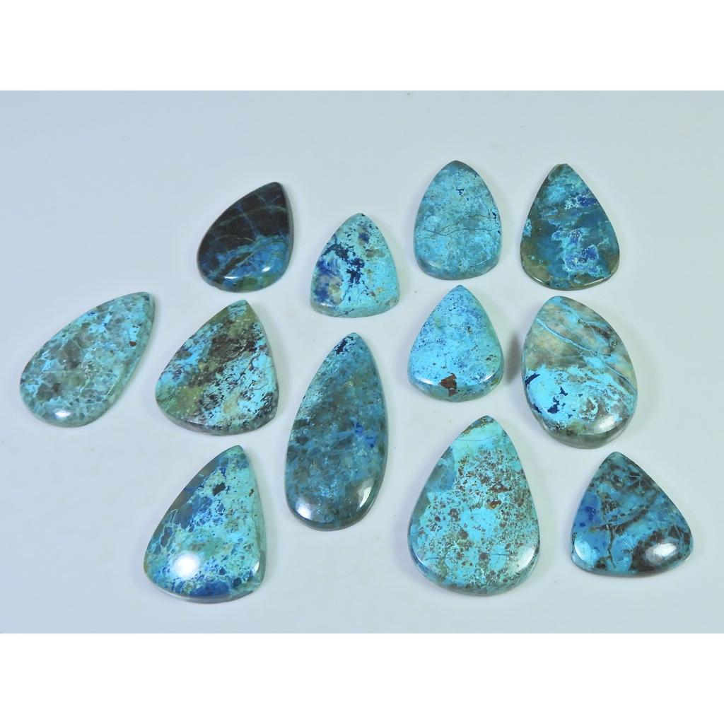 227Cts. Натуральный шаттукит кабошон груша россыпной драгоценный камень 12 шт. лот 21-31 мм C-514