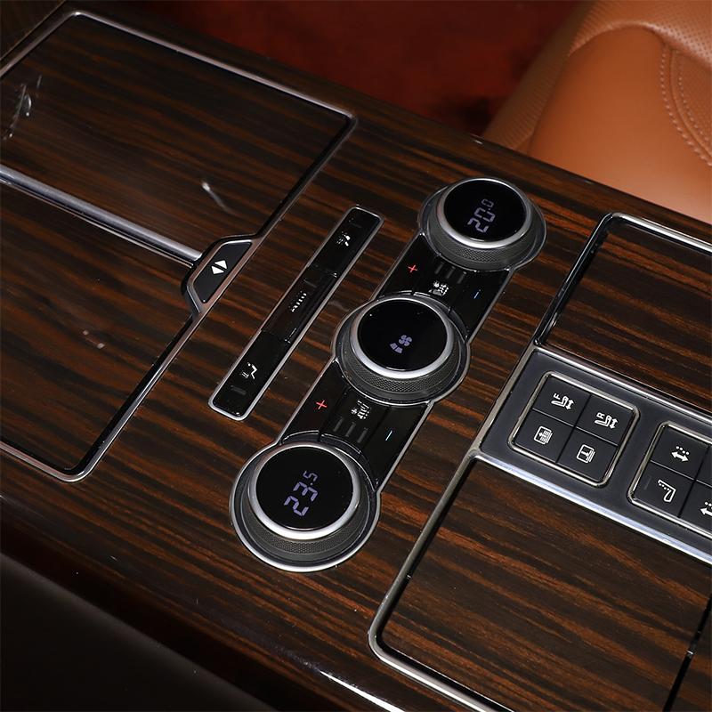 Для Land Rover Range Rover Vogue L405 2013-17 Алюминиевый сплав Черный Наклейка-отделка кнопки заднего кондиционера автомобиля Автоаксессуары