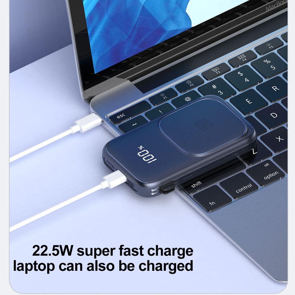 20000 мАч 15 Вт Магнитное беспроводное зарядное устройство Power Bank 22,5 Вт Быстрая зарядка Powerbank Портативный внешний аккумулятор для iPhone 16 15 pro max с кабелем