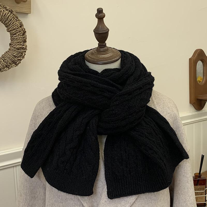 Vintage Christmas New Red Scarf Women's Winter Thickened Warm Premium Birthday Gift Scarf