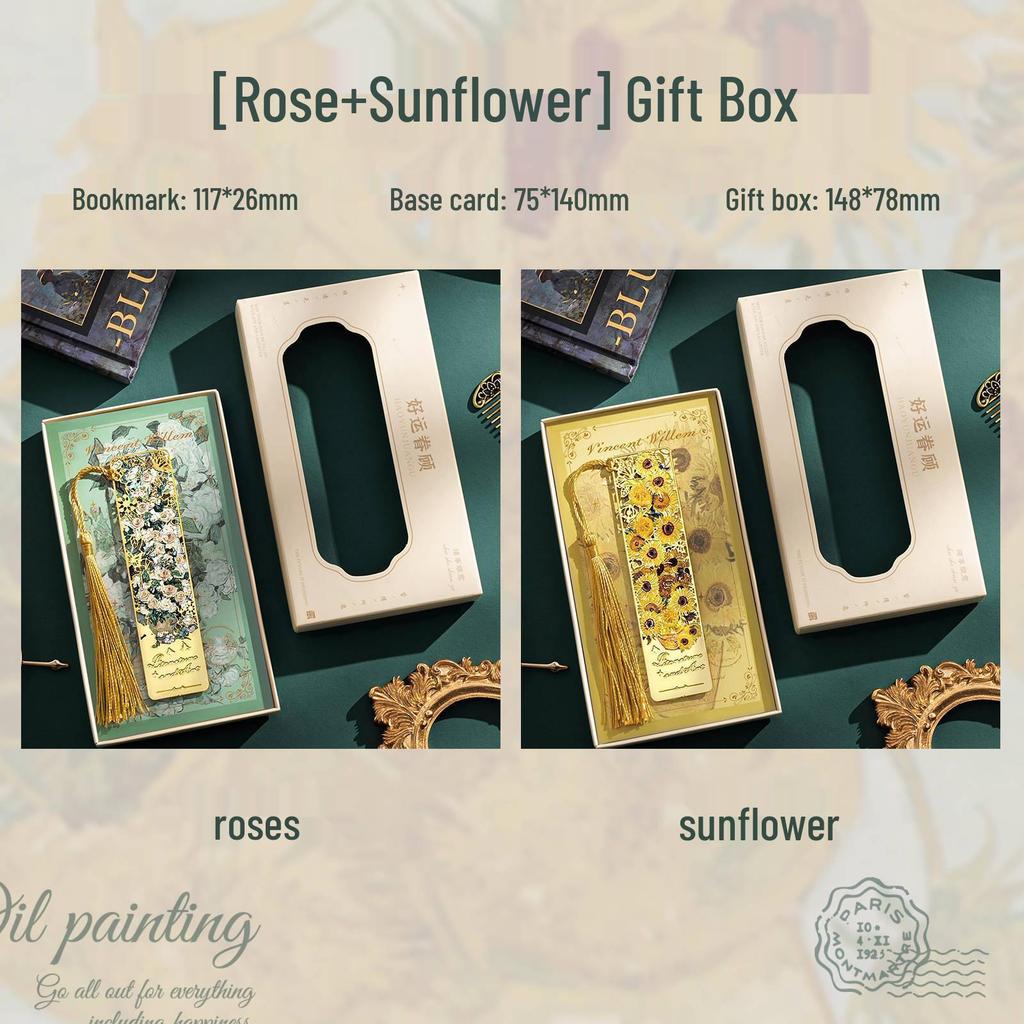 Ретро Закладка с Масляной Живописью: Изысканный металлический сувенир на День учителя и подарки к началу учебного года