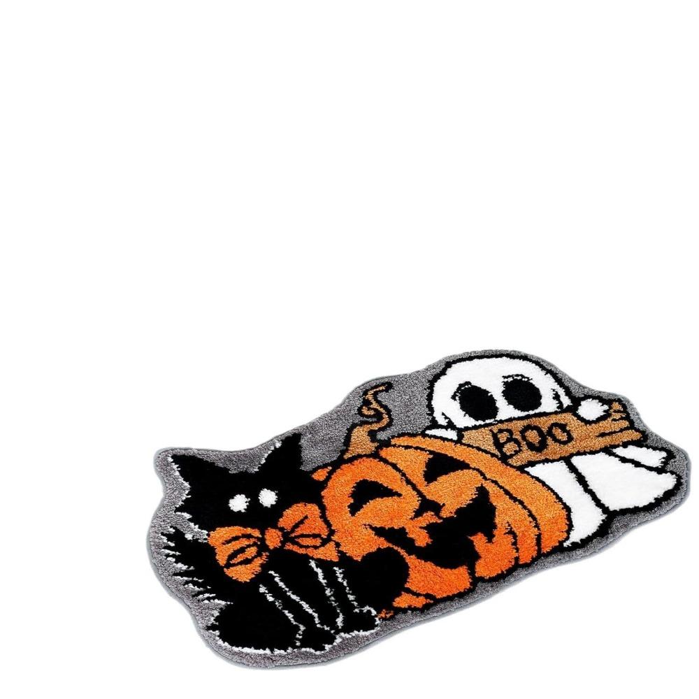 New Imitation Cashmere Door Mat Floor Decorative Anti-slip Bathroom Mat Ghosts Goblins Floor Mats Halloween