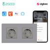 Bseed Zigbee Europe Russia Standard Plastic Wall Smart Power Socket Plug Work With Tuya Gateway Smart Life Alexa App Four Colors