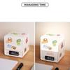Tri Color Clock Light LED Sleep Light Multi-function Time Cube Night Light  Gift