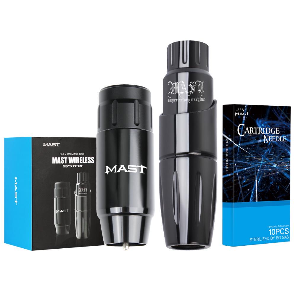 Экстремальный набор для татуировки Mast Tour Pen Роторная машина для татуировки Мачта Беспроводной источник питания для татуировки Иглы для татуировки DC-366