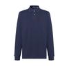 Polo Solid Color Long Sleeve Polo Shirt Men Tops Dark-Blue 710680790-094