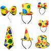 Cloth Headbands for Women Polka Dots Clown Hat Cosplay Props Clown Accessories  Christmas