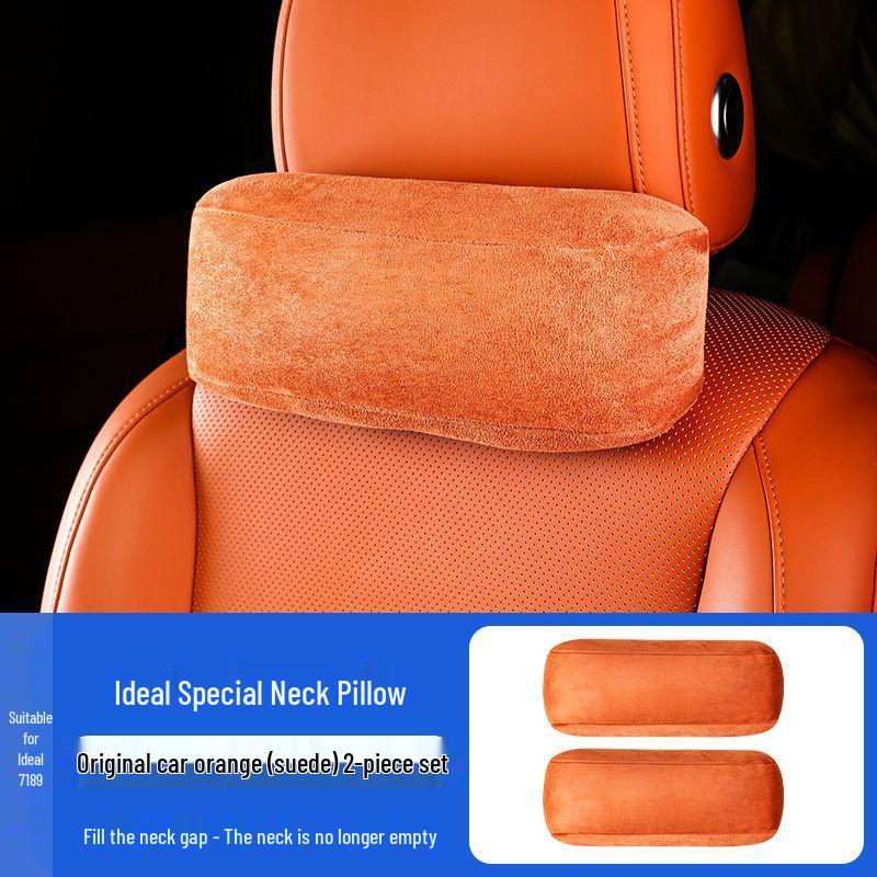 Headrest, Neck & Lumbar Support Pillow Set for Car Interior: L6/L9 Headrest, L8 Neck, L7 Lumbar, MEGA Neck Decor