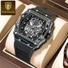 Новые роскошные мужские часы высшего бренда с коробкой, водонепроницаемые светящиеся полые мужские кварцевые часы