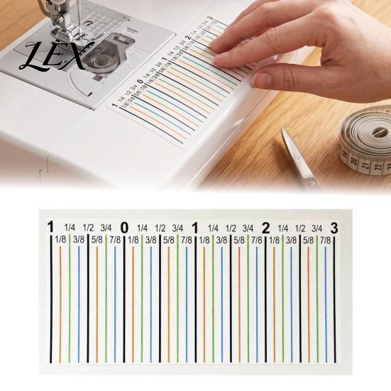 Adhesive Seam Ruler Sticker Allowance for Sewing Machine, Guide Clothing Gauge Tape with Scale Marks, Positioning Decal Accurate Stitching