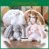 Plush Cute Rabbit Toy Keychain Pp Cotton Stuffed Bag Decor Gift For Kids Girls