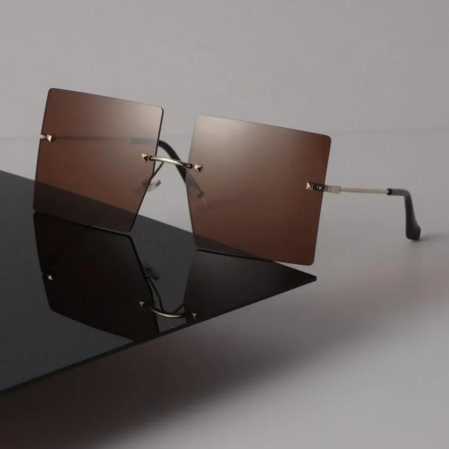 Сексуальные квадратные солнцезащитные очки Женские Мужские Градиентные солнцезащитные очки Крутые дизайнерские очки Роскошные Цветные Большая оправа Бренд