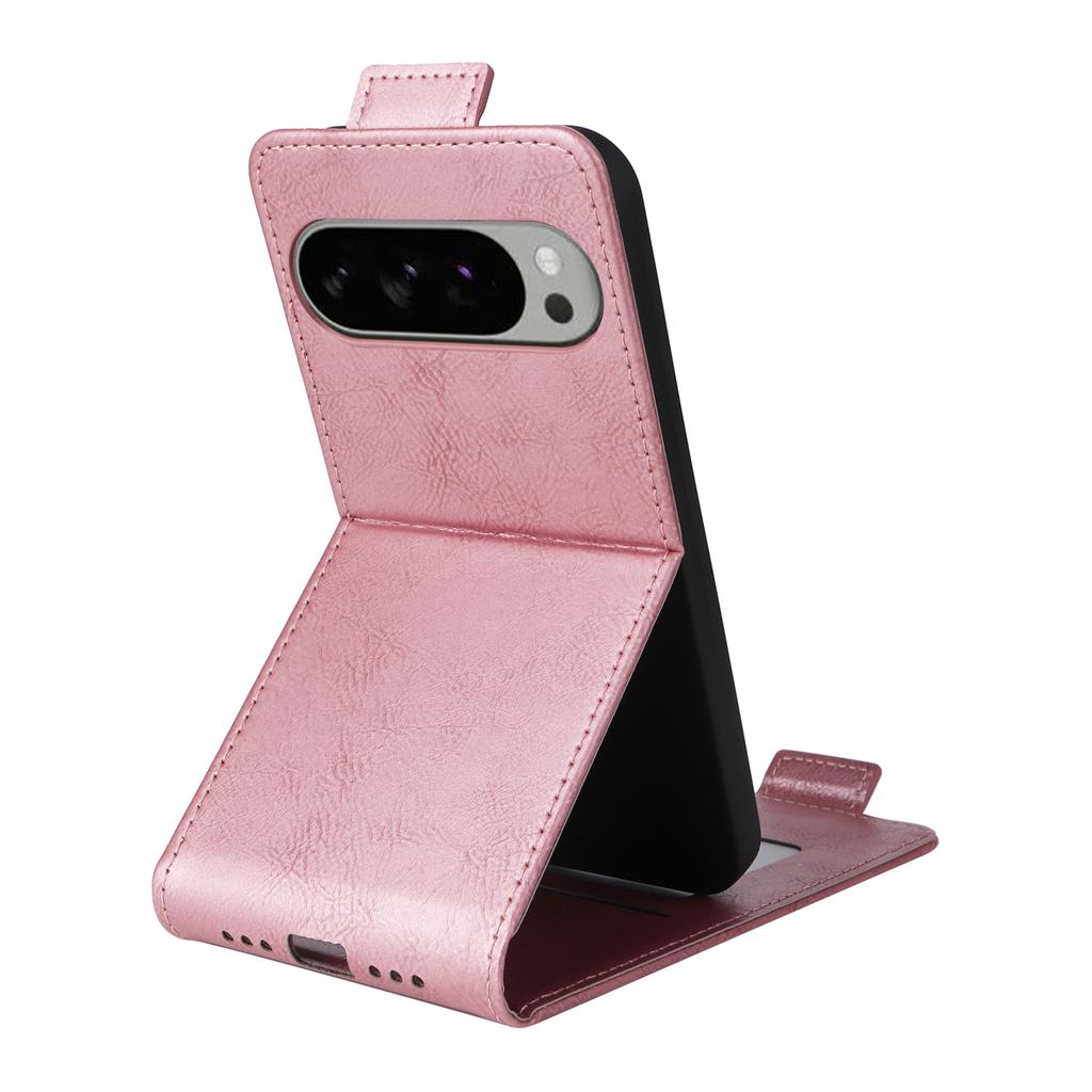 For Google Pixel 10 Pro XL Stand Case Magnetic Clasp Vertical Flip Leather Phone Cover with Card Holder