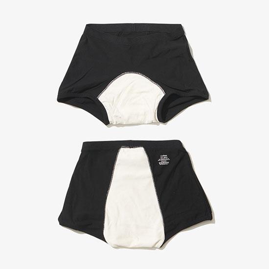 [Сертификация Министерства по безопасности пищевых продуктов и лекарственных средств] Органические менструальные трусы-боксеры CyClean, абрикосовые/черные