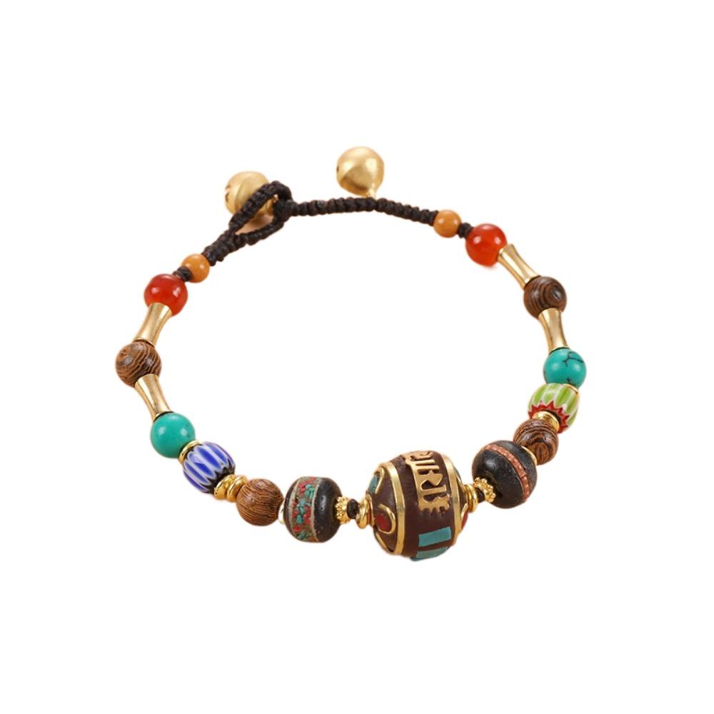 Красочный браслет в тибетском стиле, ретро-браслет из бисера, модный браслет в стиле бохо, ювелирные изделия