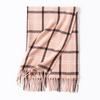 New Korean Style Sweet and Warm Faux Cashmere Scarf Checkered Student Couple Winter Thickened Warm Scarf