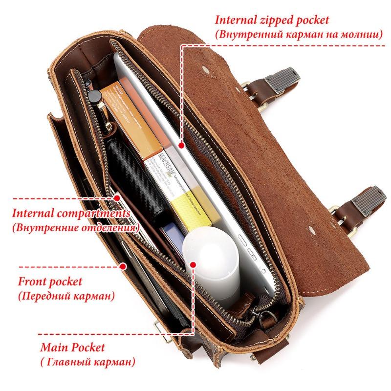 Сумка через плечо Mad Horse, мужская, верхний слой, винтажная, из коровьей кожи, сумка через плечо, мужская, кожаная, маленькая, квадратная