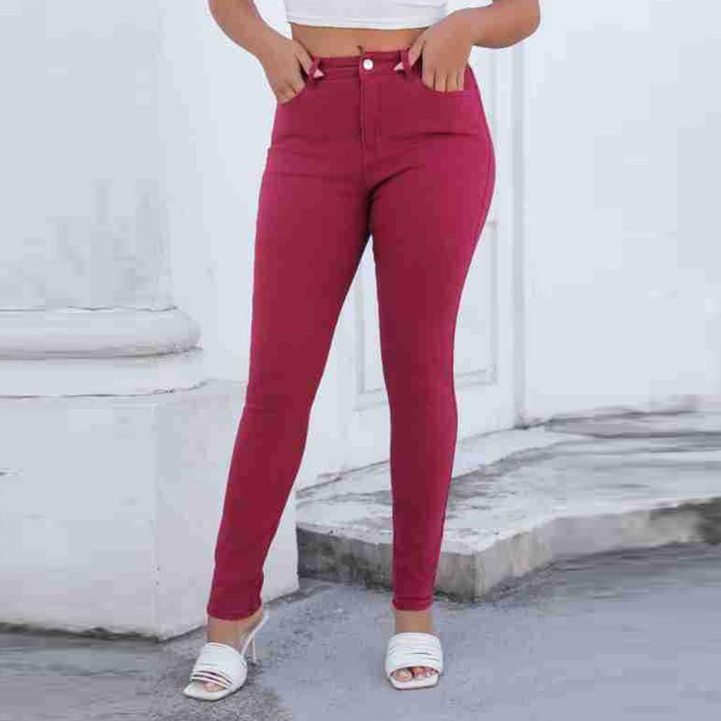 Женские брюки с высокой талией для поездок на работу, брюки-карго, джинсовые брюки