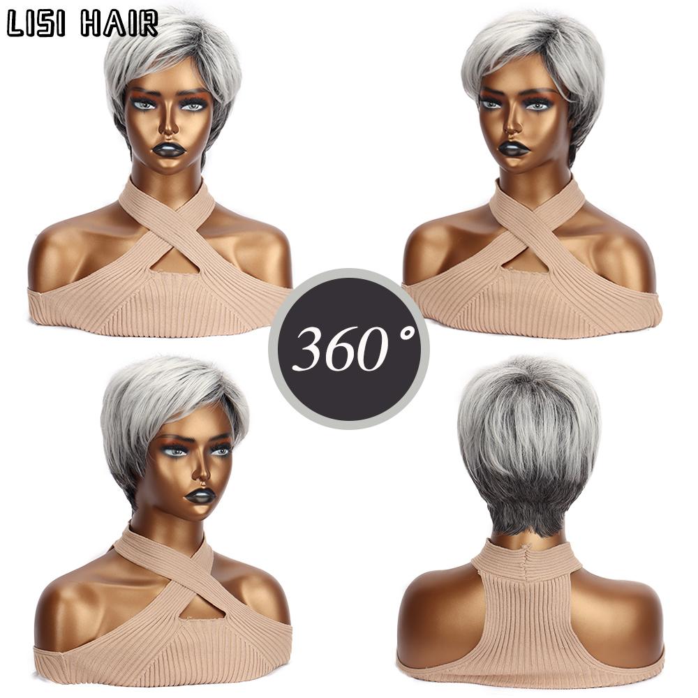 MISSQUEEN Synthetic Short Dark Red Hair Extensions High Temperature Wigs For Women Daily Use