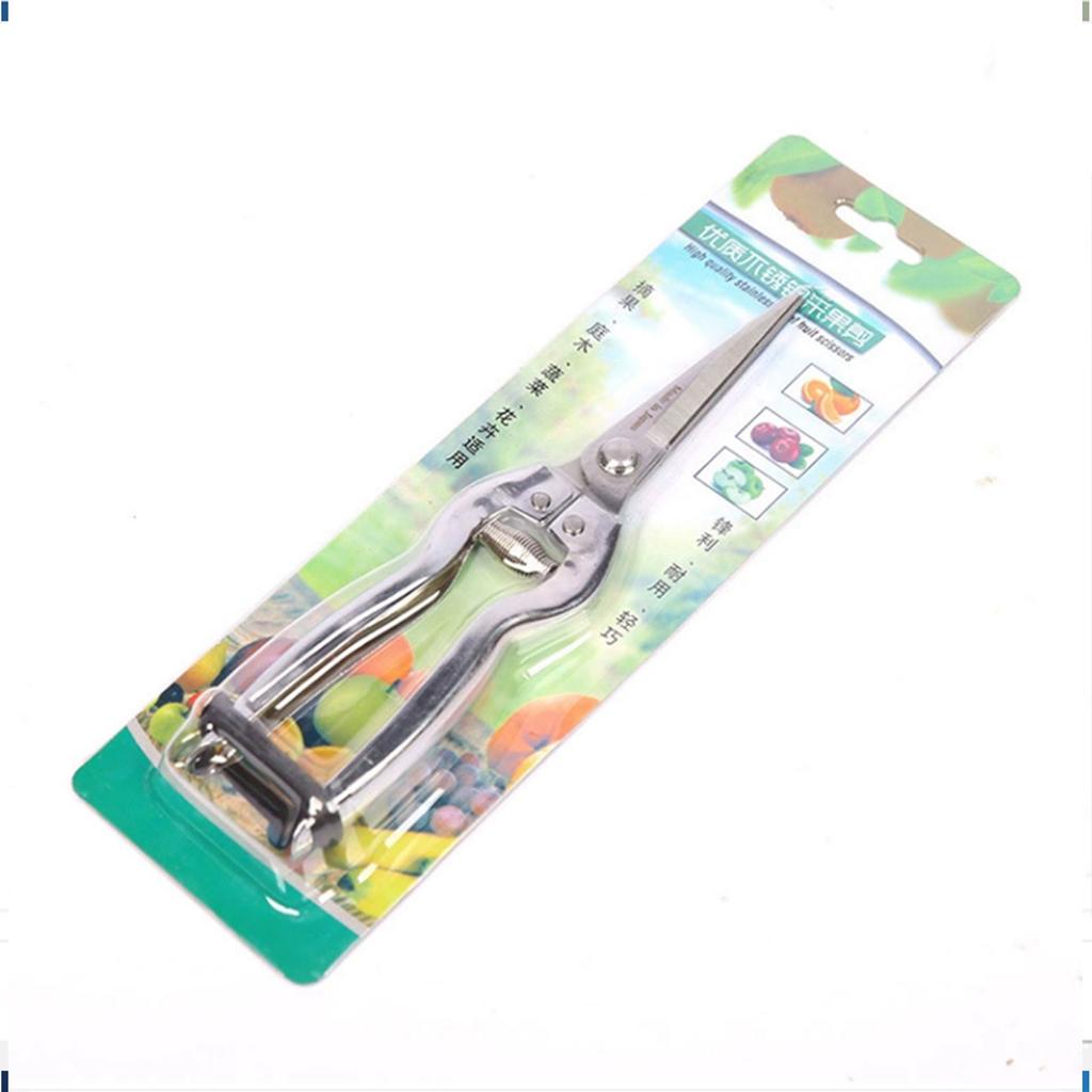 Садовые ножницы из нержавеющей стали, садовый инструмент, зубчатая ручка из нержавеющей стали для фруктовых деревьев и грубых веток