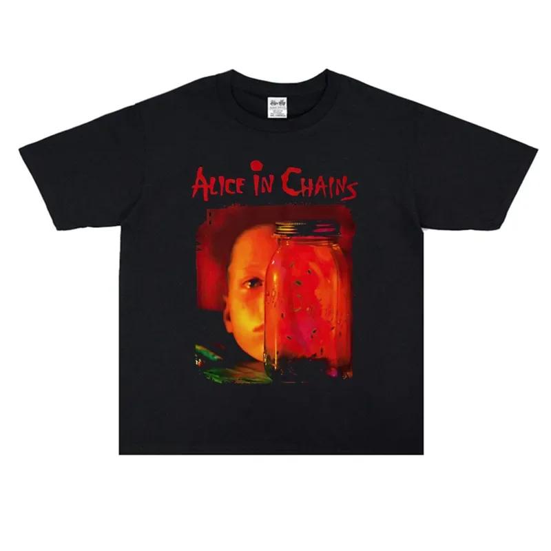 Alice In Chains Alice In Chains Rock Band Comfortable Spring Summer Render Cotton Unisex And Wounisex Tshirts Short Sleeves Black