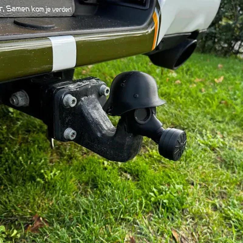 5 стилей крышка фаркопа со стальным шлемом и противогазом, 3D-печатная крышка шара фаркопа, предотвращающая ржавление приемной трубы