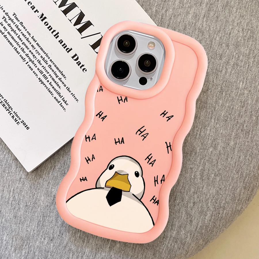 Мягкий чехол для телефона для iPhone 16 Pro Max 14 13 17 Air 11 XR 8 12 15 Plus Мультяшная утка