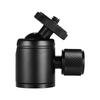 Mini Metal Tripod Head Adapter Ball Head Aluminum Alloy with 1/4 Inch Screw and 3/8 Inch Screw Hole