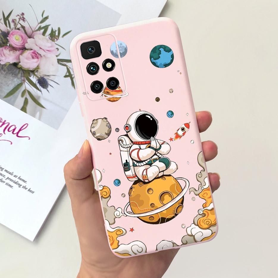 Для Xiaomi Redmi 10 2022 Чехол Милые Астронавты Мультяшная Крышка Мягкий Силиконовый Чехол Для Телефона Для Redmi 10 Prime Redmi10 Задняя Крышка Coque