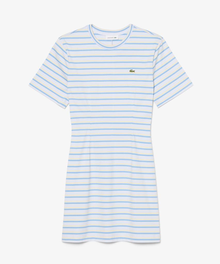 Женское платье-футболка Lacoste в мультиполоску Ef0263-56G 4Bi