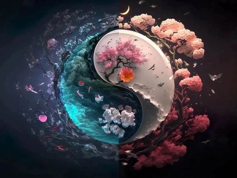 Diamond Painting New Collection 2024 Tai Chi Scenery Diy Full Square Round Drill Rhinestone Embroidery Yin Yang Sakura Tree Mosaic Cross Stitch Kits