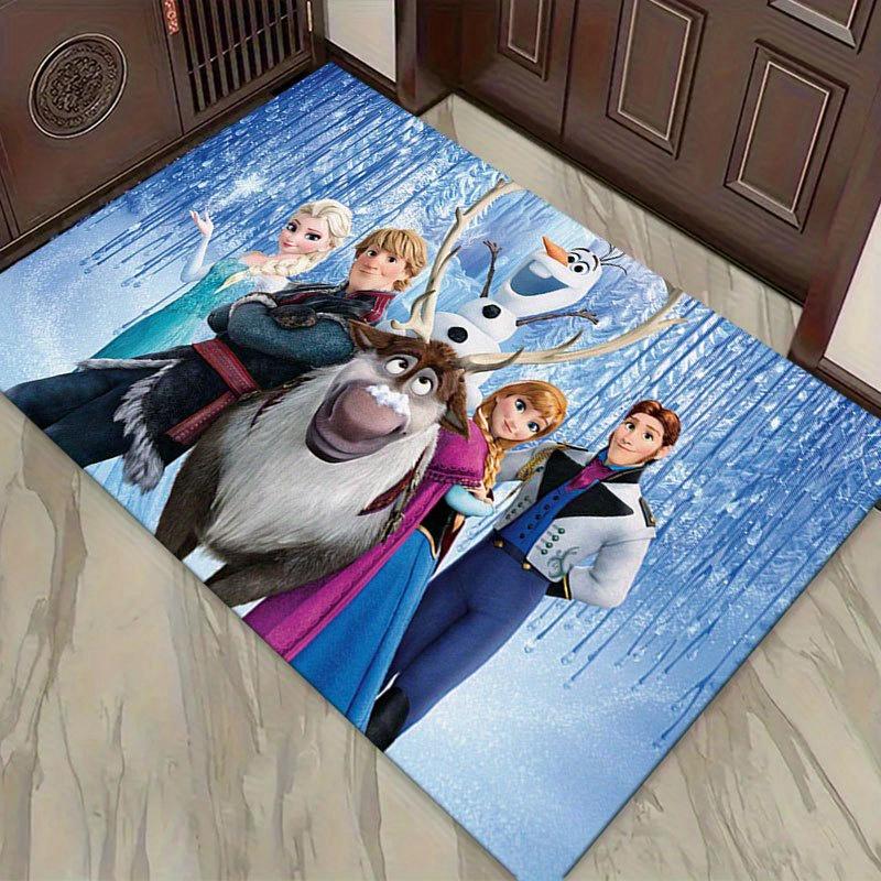 1pc Frozen Pattern Carpet Area Rug Non-slip Carpet Hand Washable Floor Mat Suitable For Living Room Bedroom Home Decor Room Decor Christmas