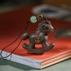 Traditional Horse Keychain Wooden Zodiac Key Ring Chinese Style Mobile Phone Chain  New Year Gift