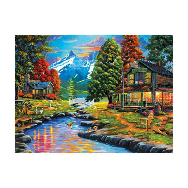 5D DIY алмазная живопись Зимний снежный пейзаж полный квадратный алмаз ремесло украшение дома подарок набор для вышивки крестом мозаичный узор