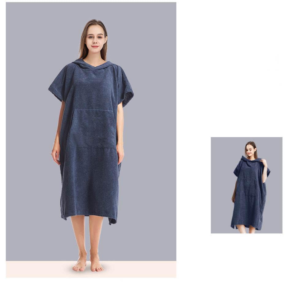 ACURACE Changing Poncho Towel Thick One Touch Surfing Poncho Sauna Poncho Beach Pool Sea Car Bath Towel Throw (Dark Gray)
