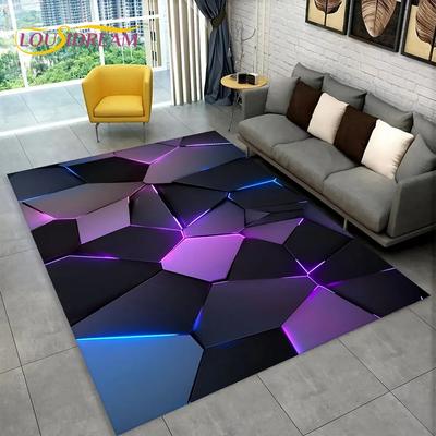 3D абстрактный современный геометрический коврик с иллюзией, ковер для гостиной, спальни, дивана, коврик для двери, детский игровой нескользящий напольный коврик