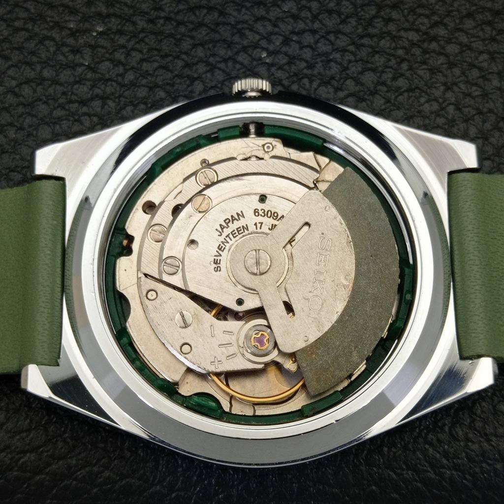 ВОССТАНОВЛЕННЫЕ ВИНТАЖНЫЕ МУЖСКИЕ ЧАСЫ SEIKO 5 AUTOMATIC JAPAN С ЗЕЛЕНЫМ ЦИФЕРБЛАТОМ a434693-2
