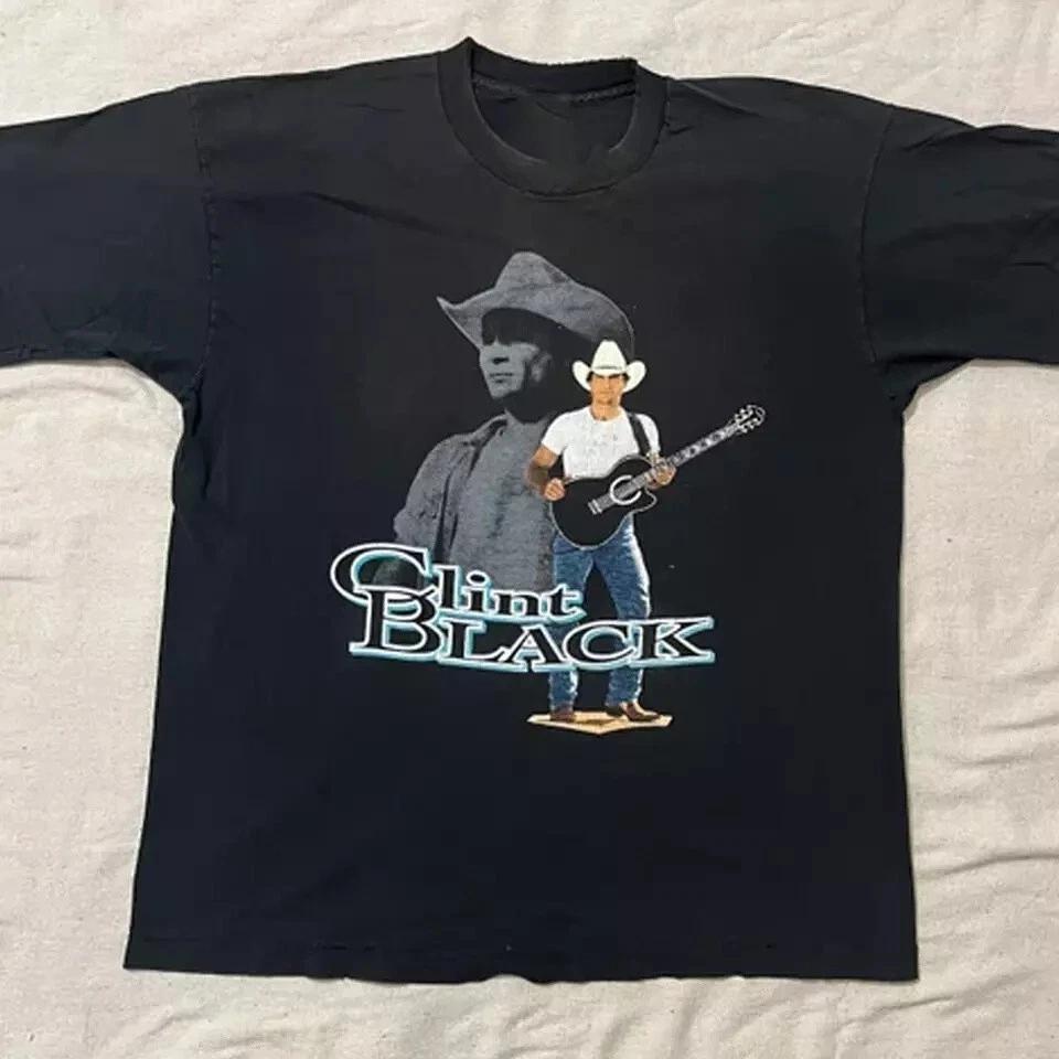 Clint Black concert tour black T-shirt S to 3XL, Clint Black Unisex Tee