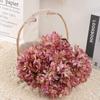 4PCS Large Vintage Dried Hydrangea Silk Artificial Flowers Fake Flowers Wedding Decorations for Ceremony Centerpieces Flower Craft Floral Arrangement