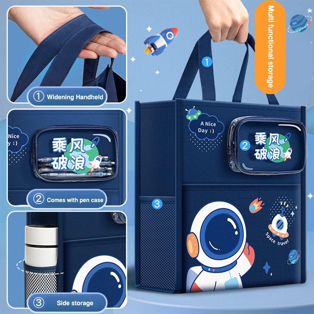 3/5-Layer Tutorial Bag Large-capacity A4 File Bag Cartoon Art Storage Bag boys girls