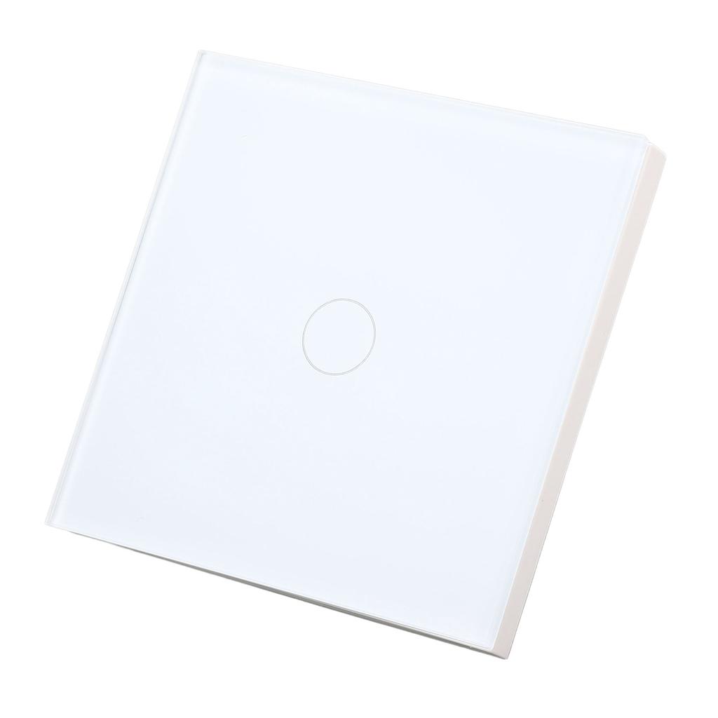 Настенный сенсорный выключатель света, огнестойкая чувствительная панель из закаленного стекла с индикатором