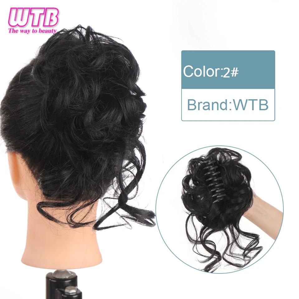 WTB синтетические грязные вьющиеся волосы в виде когтей, пучок, шиньон, наращивание волос, резинки для волос, искусственные накладные волосы с хвостом для женщин, шиньоны