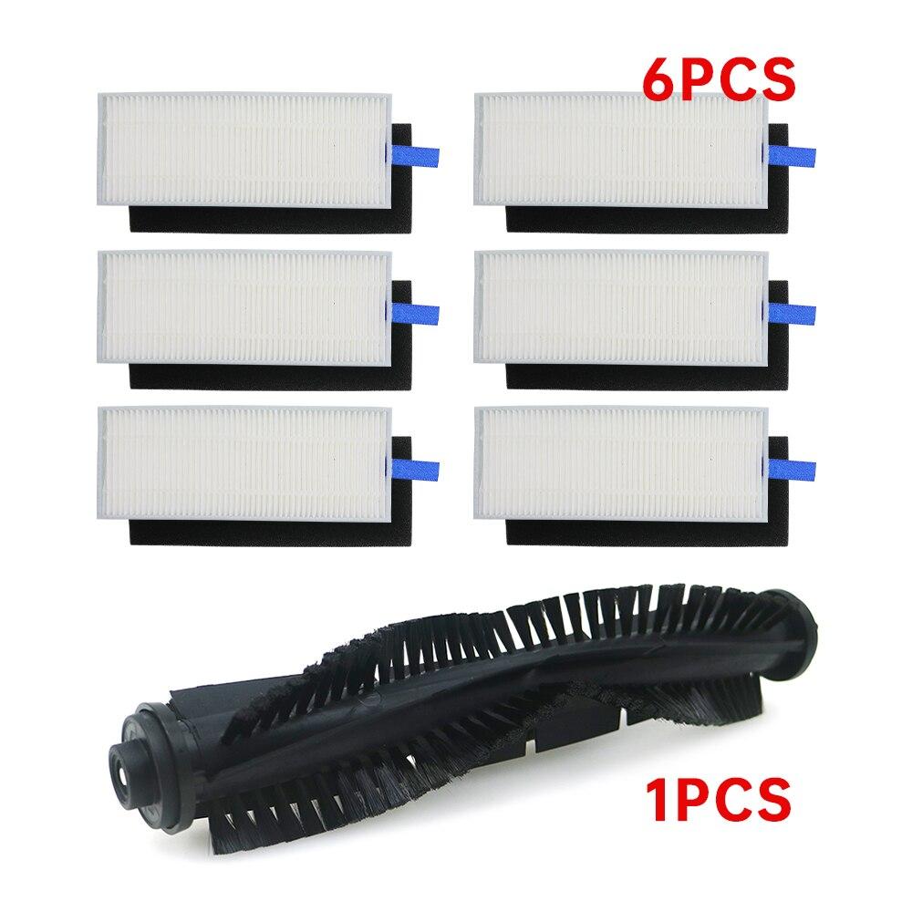 Основная щетка HEPA-фильтр для Qihoo 360 S6 Рулонная щетка Боковая щетка Швабра Ткань Робот-пылесос Запасные части Аксессуары