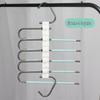 Stainless Steel Multi-Layer Folding Pants Hanger with Clips - Magic Storage Rack for Wardrobe
