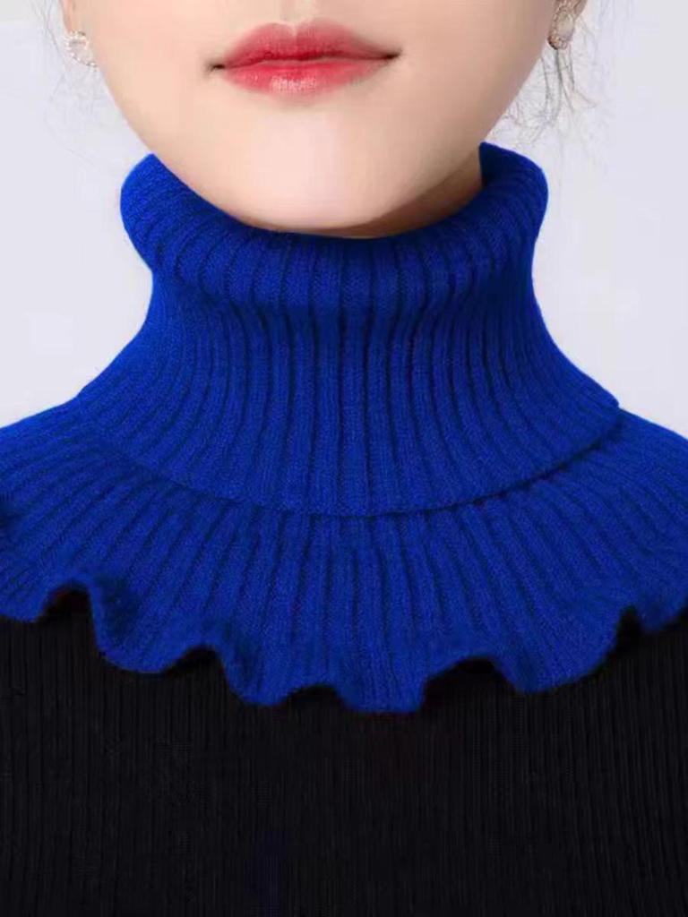 Женский вязаный снуд: Теплый шерстяной воротник с высоким горлом для осени и зимы