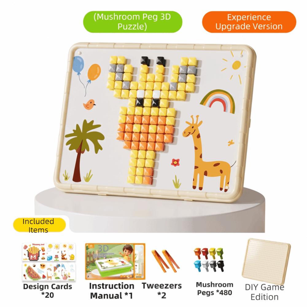 Concentration Training Peg Puzzle Board Game Mushroom Nail Puzzle Board Game Birthday Gifts