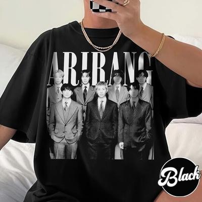 Arirang Bangtan Boys Винтажная футболка Comfort Color Kpop 2026 Тур Футболка Женская Мужская Bangtan Boys Arirang Графическая Оверсайз Y2k Одежда